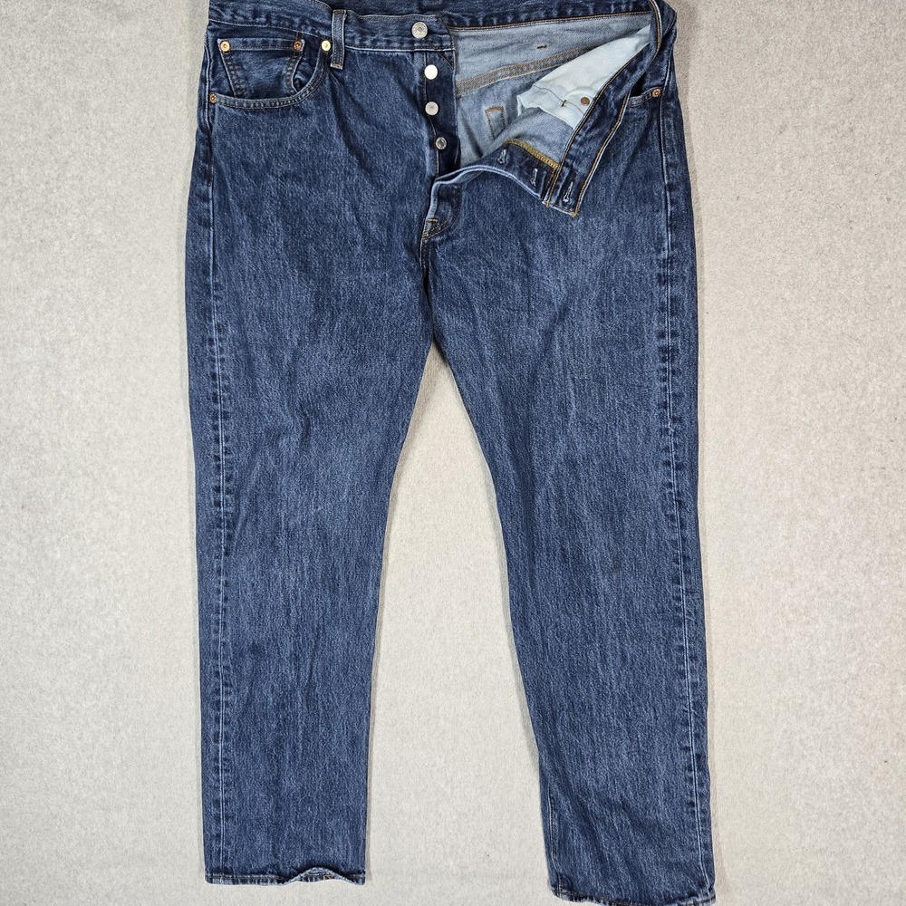 Levi's 501 Men Jeans 38X32 Blue Denim Original Fit Straight Leg 30" Inseam